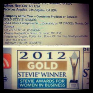 2012 gold stevie award winners